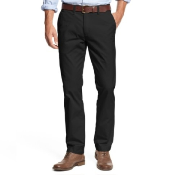 tommy hilfiger black chinos